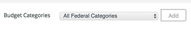 Add Budget Categories