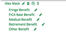 Personnel Line Item With Benefit