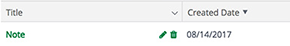 Note Delete Icon