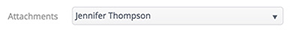 Attachments Dropdown